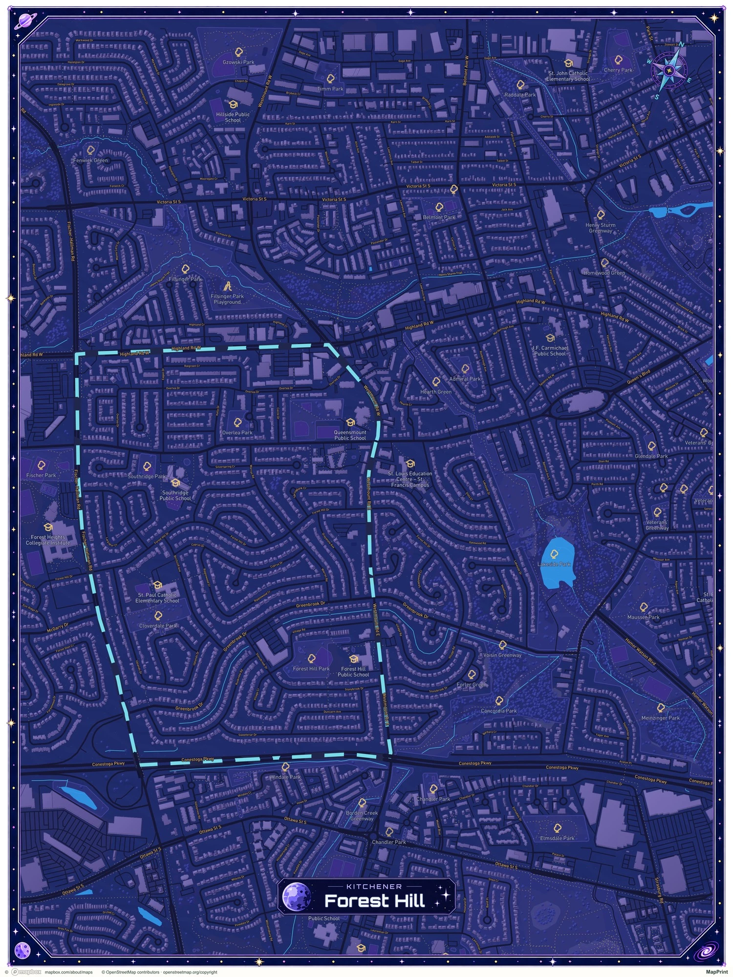 Forest Hill in the Space theme